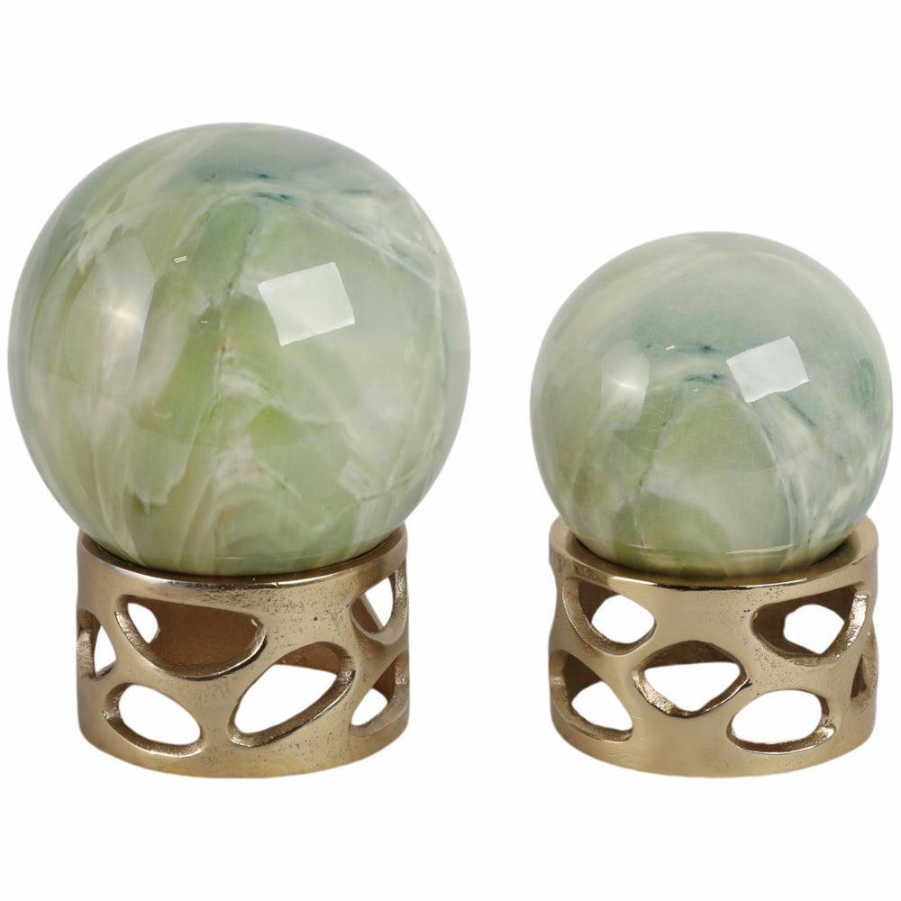 Anoka Marble Statuary, Green, Set of 2