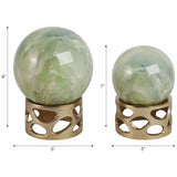 Anoka Marble Statuary, Green, Set of 2