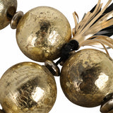 Lacey Glass Garland w/Tassel, Gold