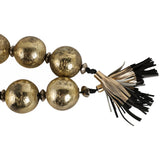 Lacey Glass Garland w/Tassel, Gold