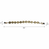 Lacey Glass Garland w/Tassel, Gold