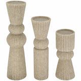 Flowood Candlesticks, Brown, Set of 3