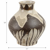 Rainha Vase, Brown and Beige