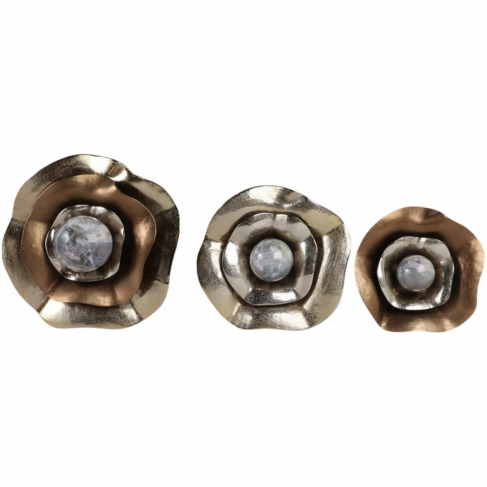 Keynes Wall Flowers, Multi, Set of 3-Accessories-High Fashion Home