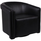 Valencia Leather Swivel Chair, Black