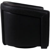 Valencia Leather Swivel Chair, Black