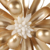 Hanna Wall Flowers, Gold, Set of 3
