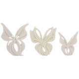 Butterfly Wall Decor, White, Set of 3