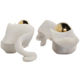 Dubois Quartz Resin Ribbon Wall Decor, White, Set of 2