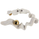 Dubois Quartz Resin Ribbon Wall Decor, White, Set of 2