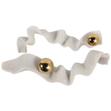 Dubois Quartz Resin Ribbon Wall Decor, White, Set of 2