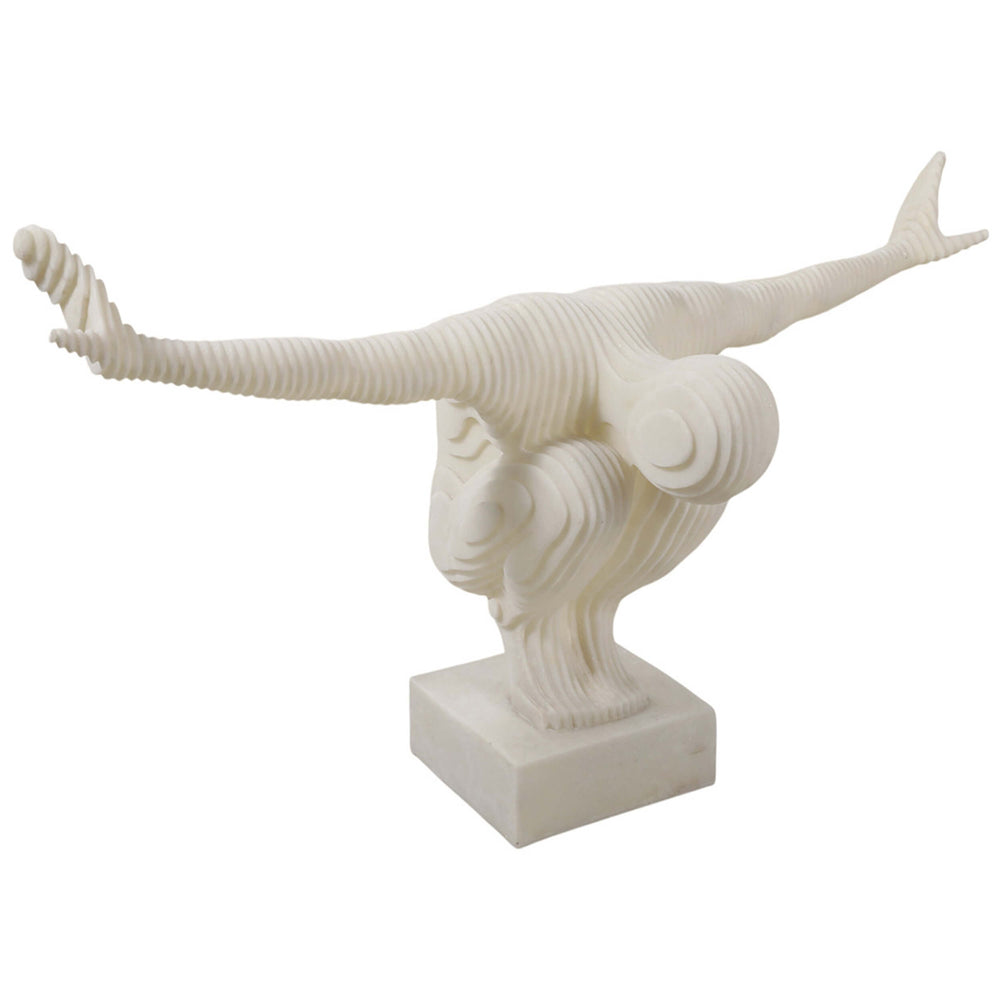 Armstrong Quartz Resin Man Statuary, White-Accessories-High Fashion Home
