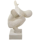 Armstrong Quartz Resin Man Statuary, White-Accessories-High Fashion Home