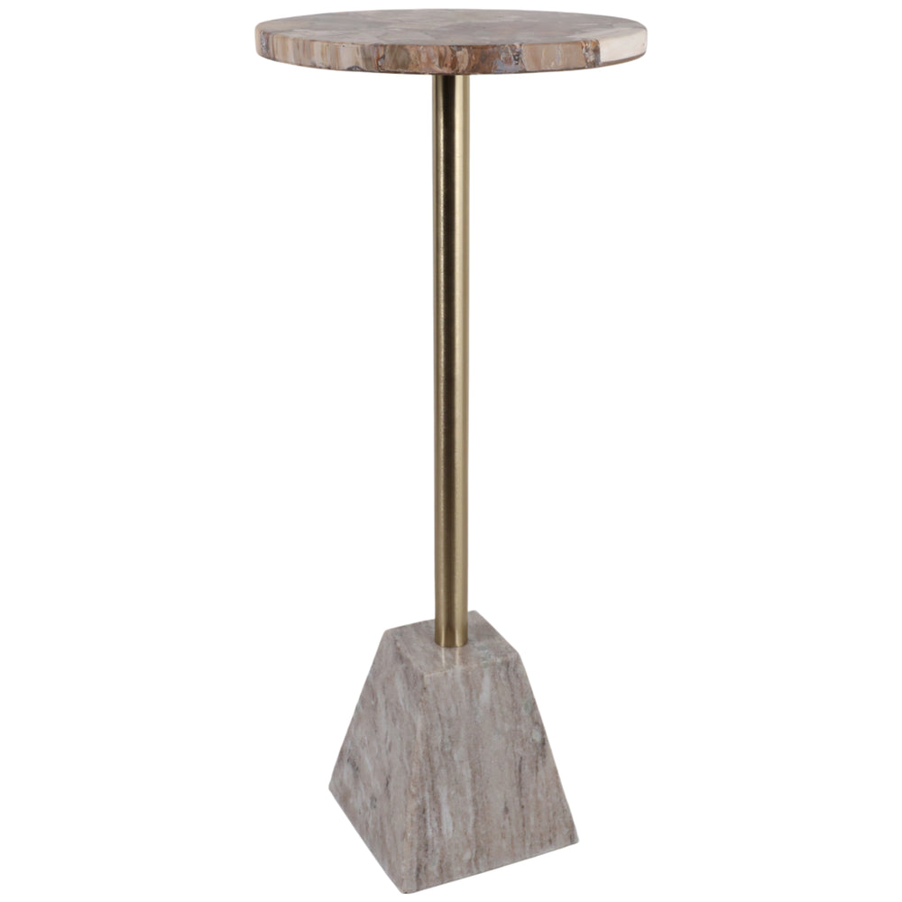 Wayne Side Table, Petrified Wood