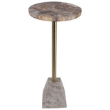 Wayne Side Table, Petrified Wood