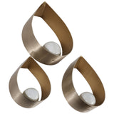 Teardrop Wall Decor, Antique Gold, Set of 3