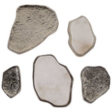 Obetz Wall Decor, Silver/Alabaster, Set of 5