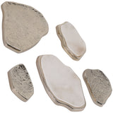 Obetz Wall Decor, Silver/Alabaster, Set of 5