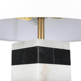 Aadrik Marble Table Lamp, Black/White