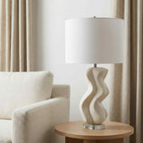 Lovell Table Lamp, White-Accessories-High Fashion Home