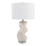 Lovell Table Lamp, White-Accessories-High Fashion Home