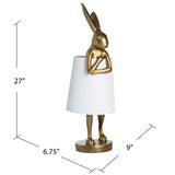 Chester Rabbit Table Lamp, Gold-Lighting-High Fashion Home