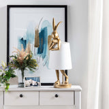 Chester Rabbit Table Lamp, Gold-Lighting-High Fashion Home