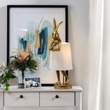 Chester Rabbit Table Lamp, Gold-Lighting-High Fashion Home