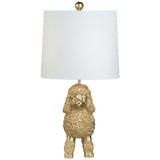 Poodle Table Lamp, Gold