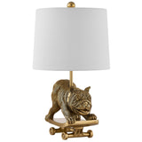 Bulldog Table Lamp, Gold-Lighting-High Fashion Home
