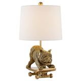 Bulldog Table Lamp, Gold-Lighting-High Fashion Home