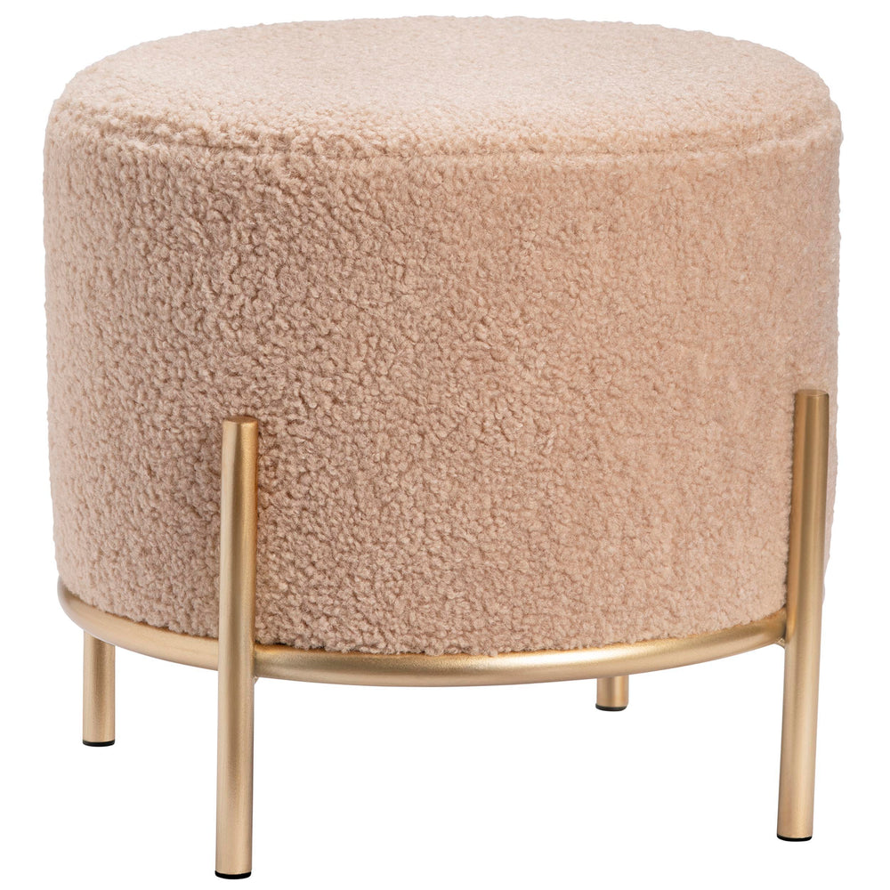 Zanella Round Foot Stool, Cream