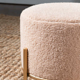 Zanella Round Foot Stool, Cream