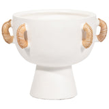 Eared Bowl, White-Accessories-High Fashion Home