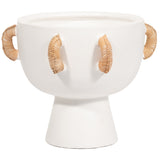 Eared Bowl, White-Accessories-High Fashion Home