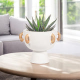 Eared Bowl, White-Accessories-High Fashion Home