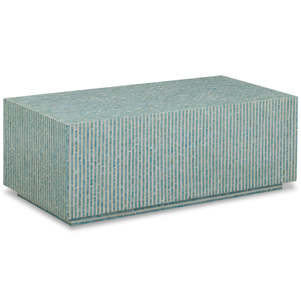 Earl Rectangular Coffee Table, Light Blue