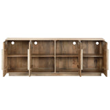 Easton 4 Door Sideboard, Natural-Furniture - Storage-High Fashion Home