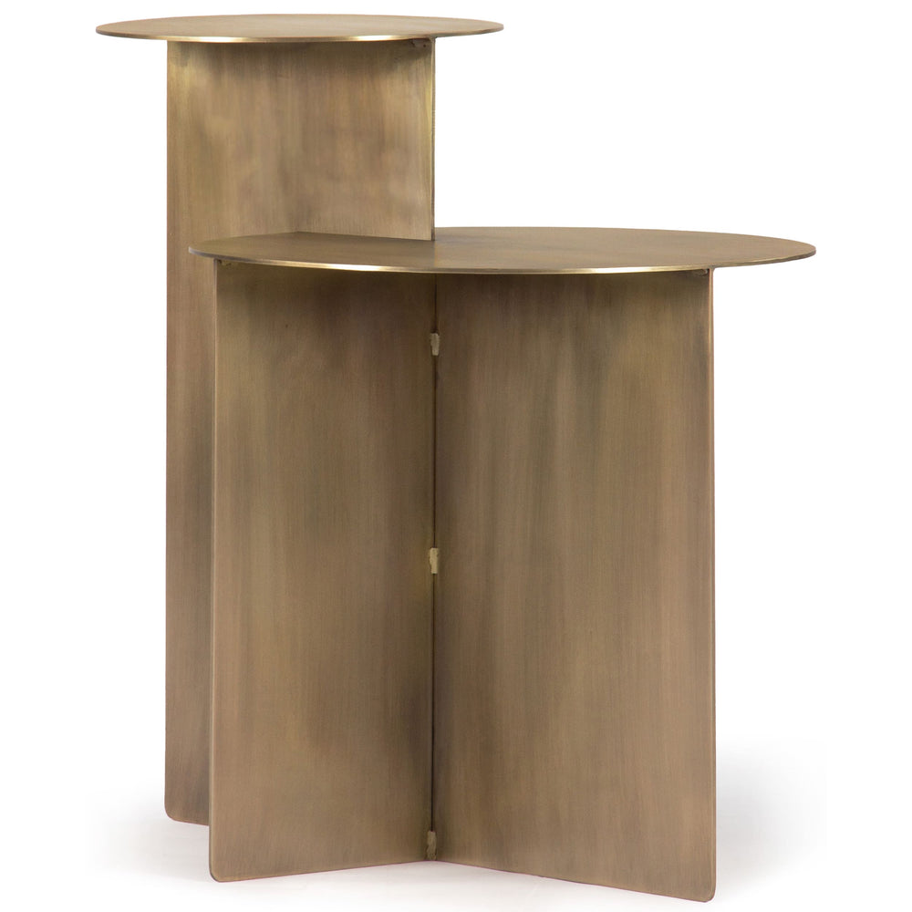 Eclipse Side Table, Matt Aged Brass