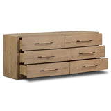 Eden 6 Drawer Dresser, Aged Smoked by Four Hands-Furniture - Storage-High Fashion Home