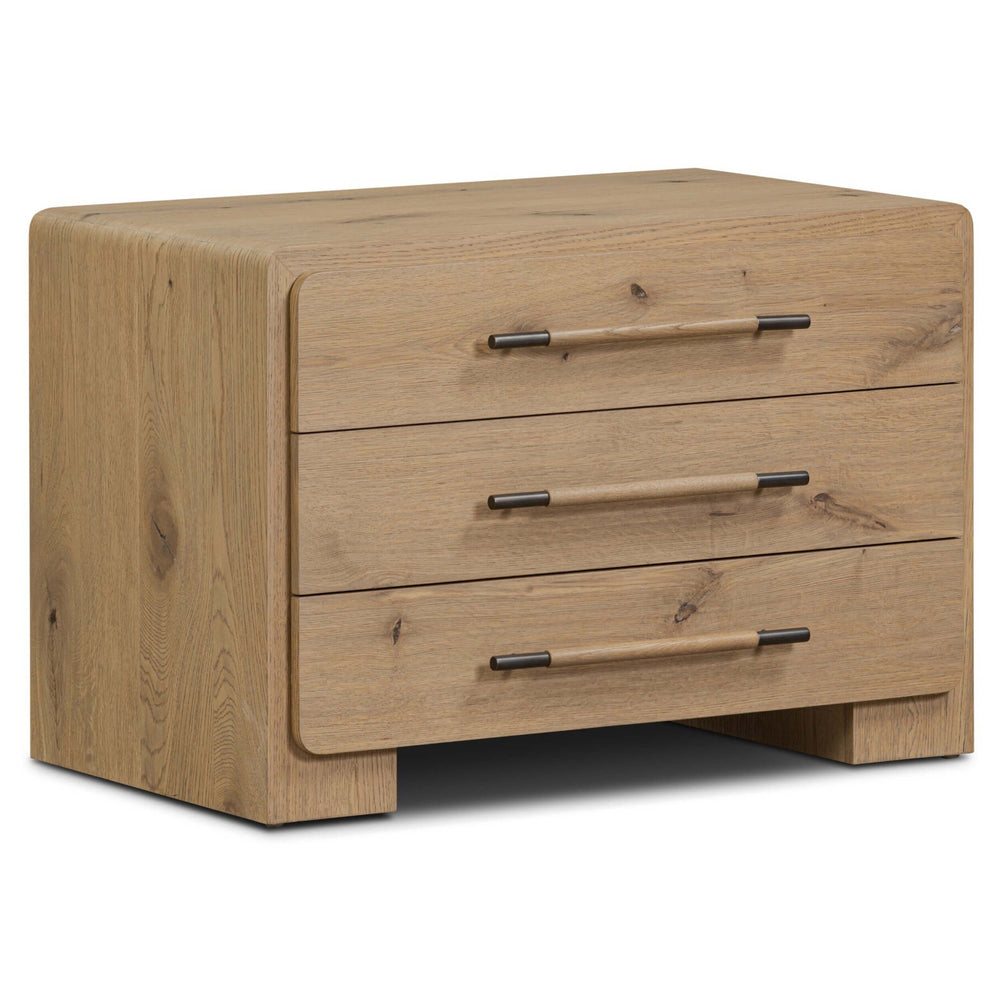 Eden Nightstand, Aged Smoked Oak by Four Hands-Furniture - Bedroom-High Fashion Home