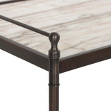 Eisen Nightstand, Striated Marble by Four Hands-Furniture - Bedroom-High Fashion Home