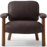 Eisley Leather Chair, Tumble Waxed Slate