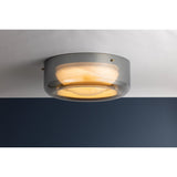 Eldred Flush Mount, Aged Brass