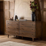 Eldrin 6 Drawer Dresser, Warm Brown by Four Hands-Furniture - Bedroom-High Fashion Home