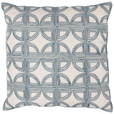 Elea Pillow, Ivory/Navy-Accessories-High Fashion Home