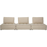 Element II Club Modular Sofa, Ivory Boucle-Furniture - Sofas-High Fashion Home
