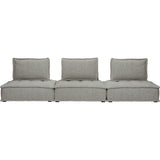 Element II Club Modular Sofa, Silver Boucle-Furniture - Sofas-High Fashion Home