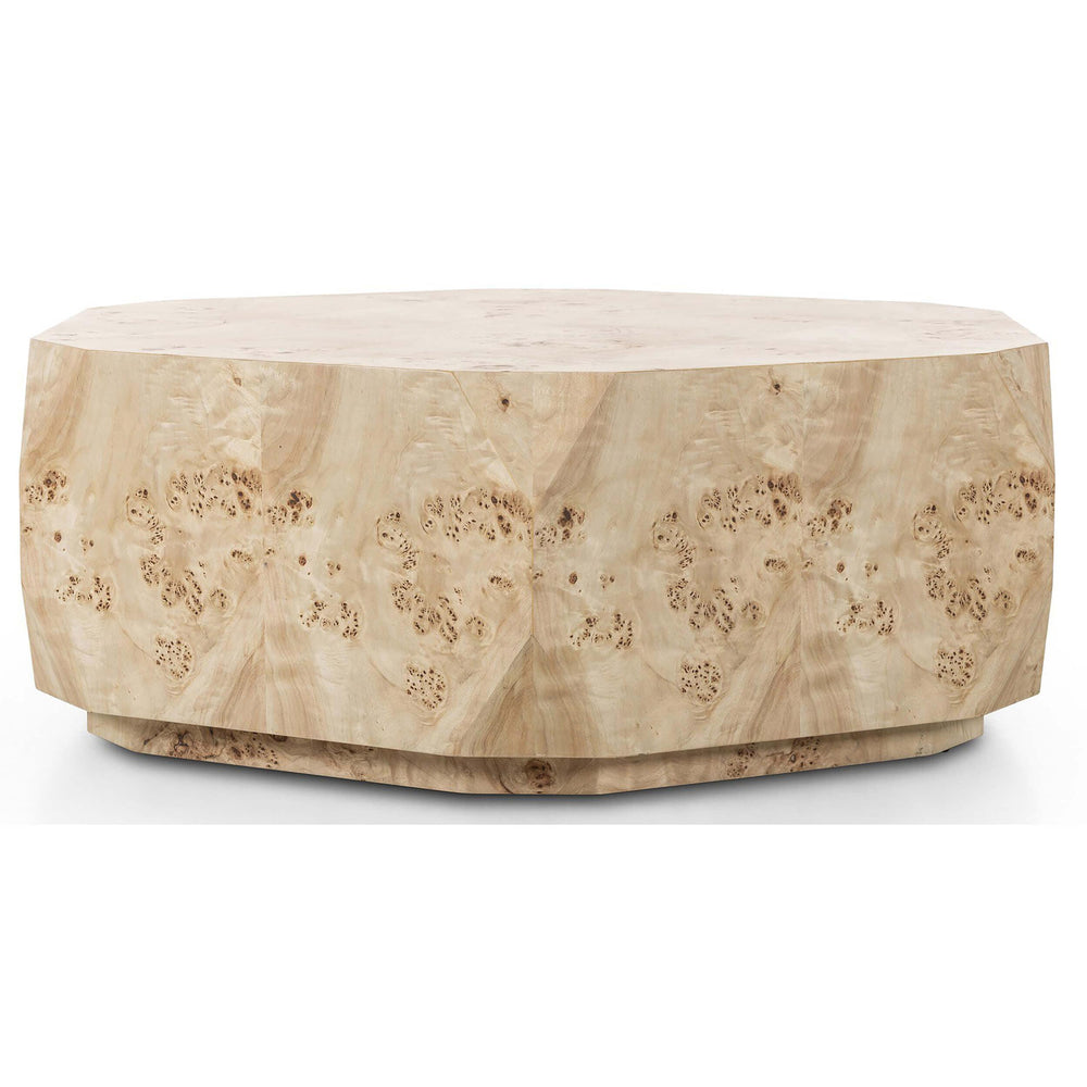 Elena Coffee Table, Light Burl-Furniture - Accent Tables-High Fashion Home