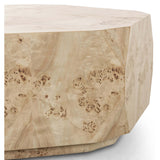 Elena Coffee Table, Light Burl-Furniture - Accent Tables-High Fashion Home